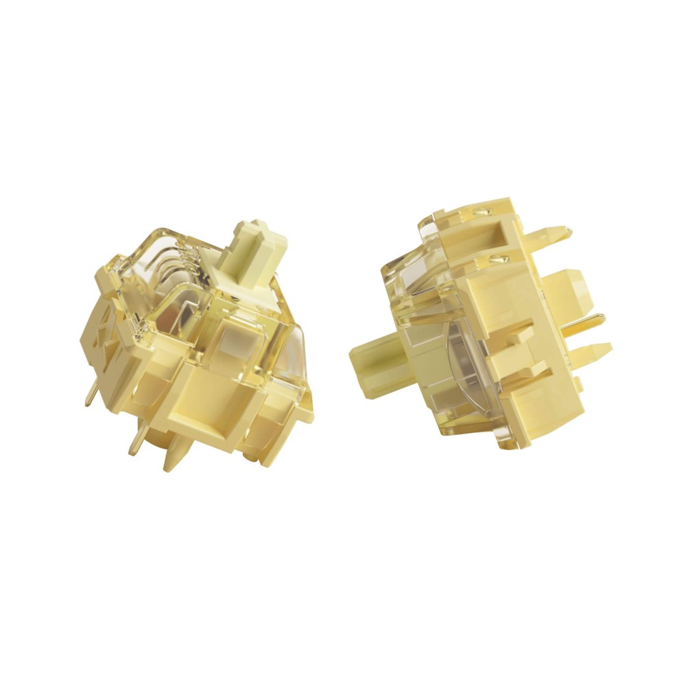 Akko V5 Creamy Yellow Pro Switch – Linéaire, 50gf, diffuseur RGB, 45 pièces