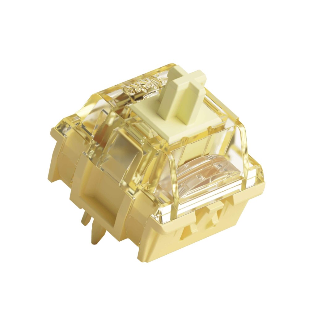 Akko V5 Creamy Yellow Pro Switch – Linéaire, 50gf, diffuseur RGB, 45 pièces