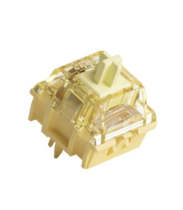Akko V5 Creamy Yellow Pro Switch – Linéaire, 50gf, diffuseur RGB, 45 pièces