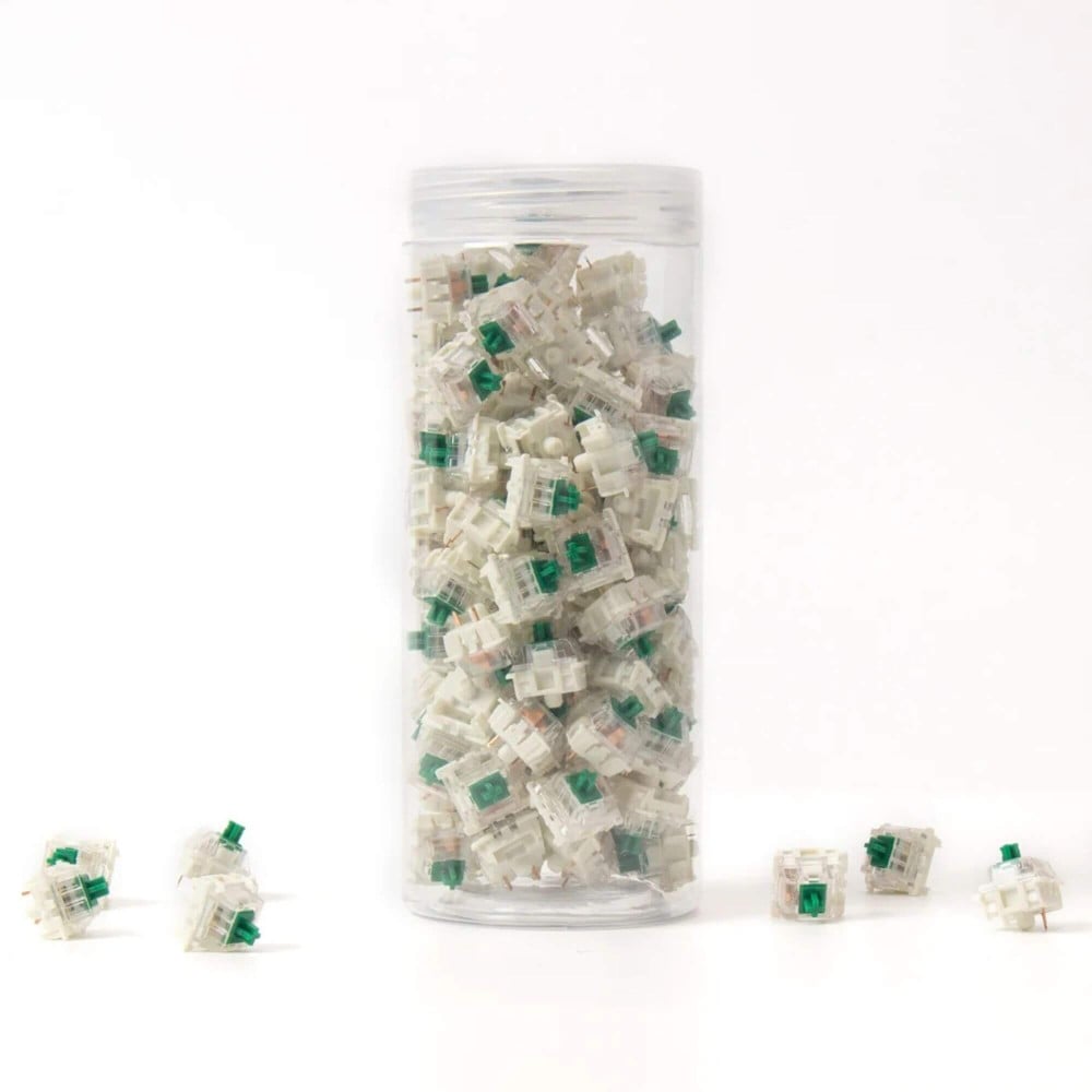 Gateron Green Switch Set – 110 Clicky Switches mit starkem Widerstand