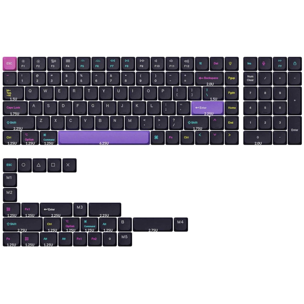 Keychron Developer Low Profile Dye-Sub PBT LSA Keycap Set ANSI-US