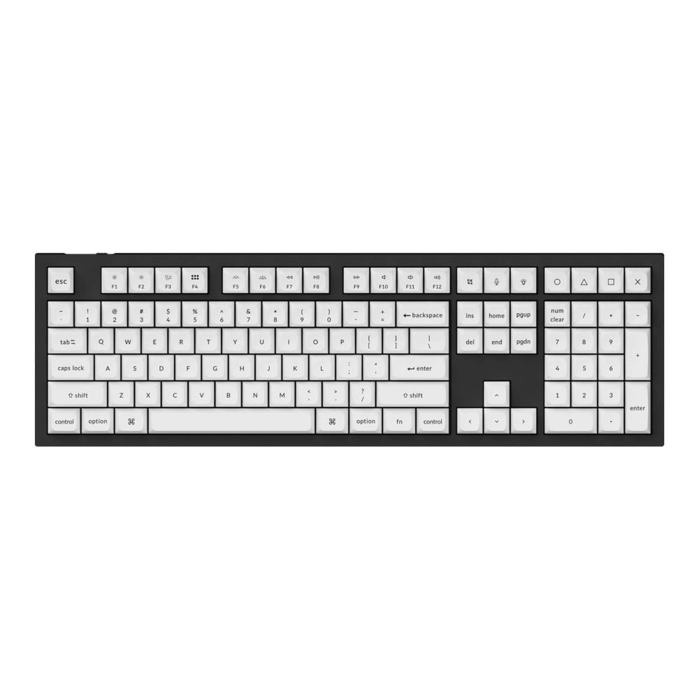 Double shot KSA PBT Keycaps Full Keycap Set (ANSI) noir sur blanc