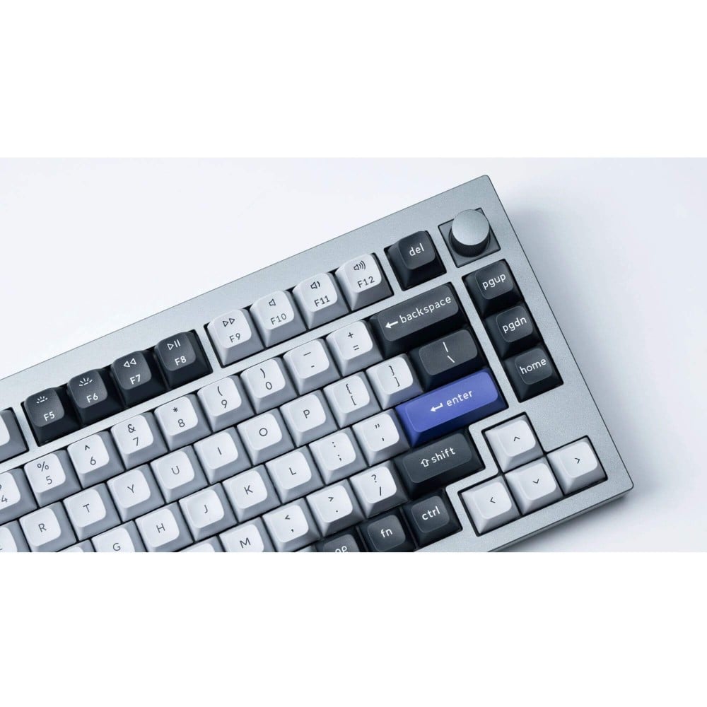 Double Shot KSA PBT Keycap Full Keycap Set (ANSI) Dark Gray And White Smoke