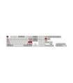 Double shot KSA PBT Keycaps Full Set (ANSI) gris clair et blanc