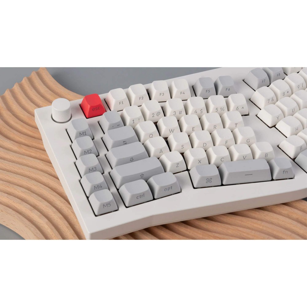Keychron Ensemble de keycaps OSA PBT imprimé sur le côté noir/blanc 141 ANSI