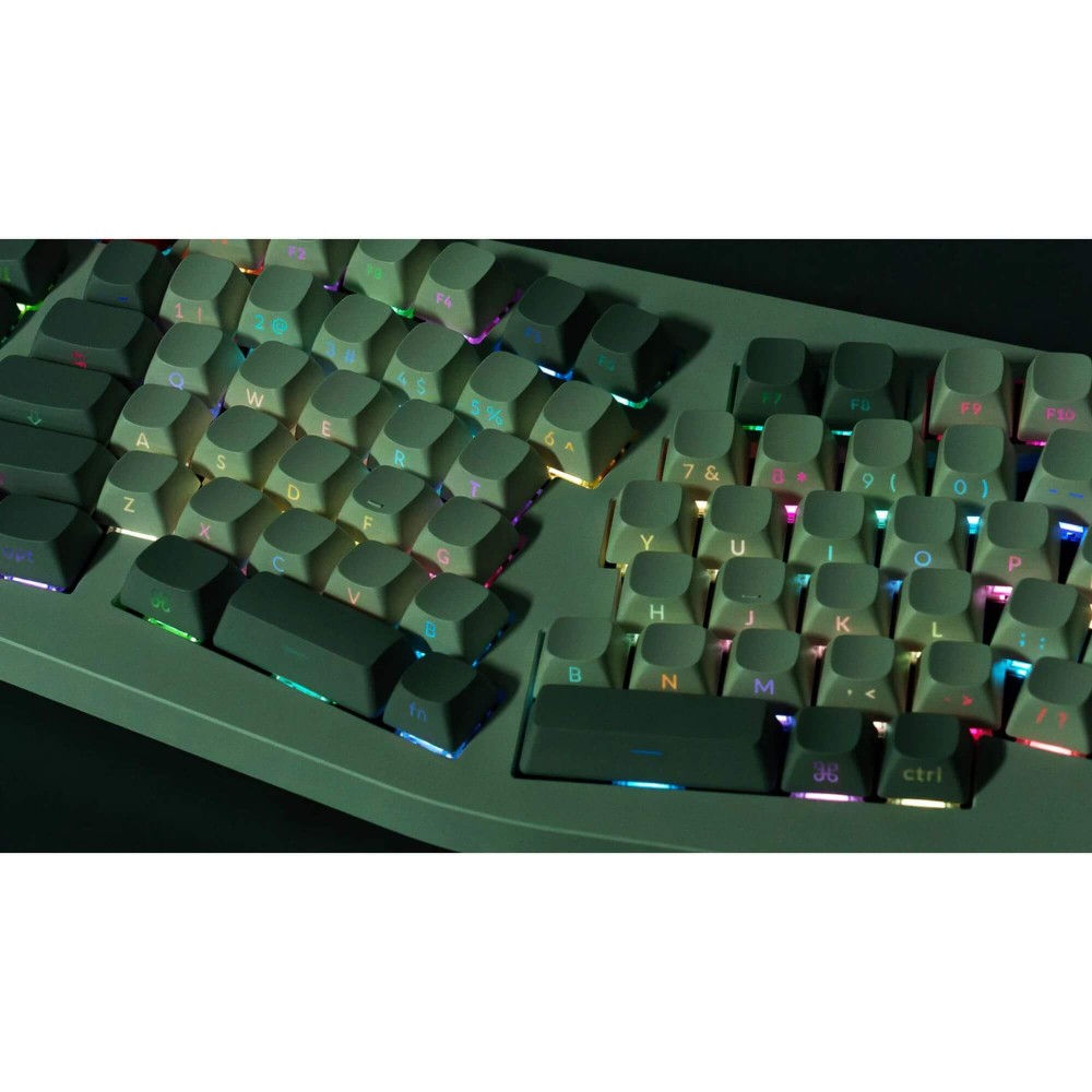 Keychron Ensemble de keycaps OSA PBT imprimé sur le côté noir/blanc 141 ANSI