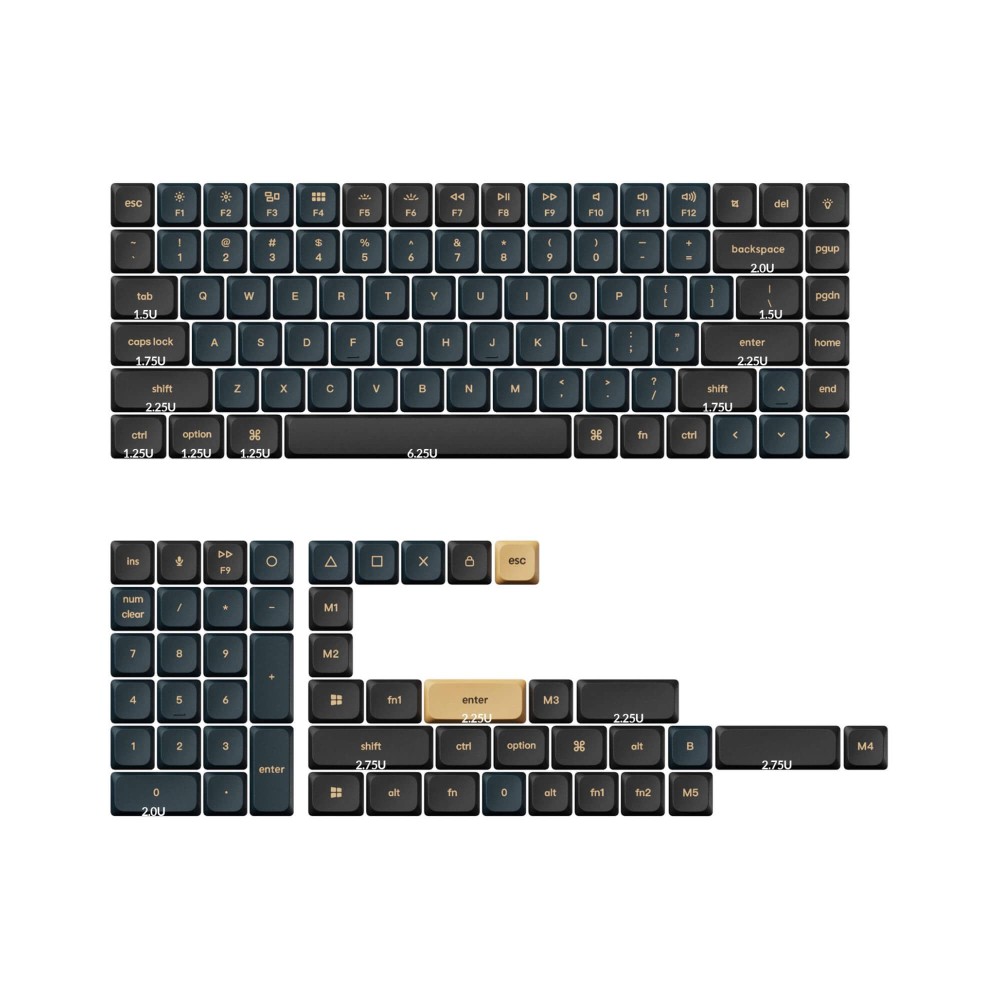 Keychron Low Profile Double Shot PBT LSA Keycap Set Version 2 Knight