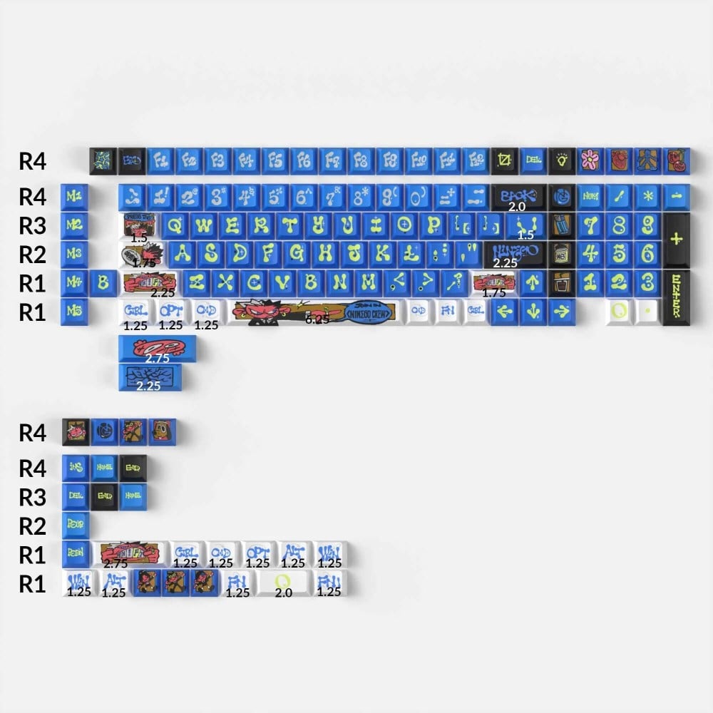 Keychron NINEGO - Cherry Profile Dye-Sub PBT Full KeycapSet