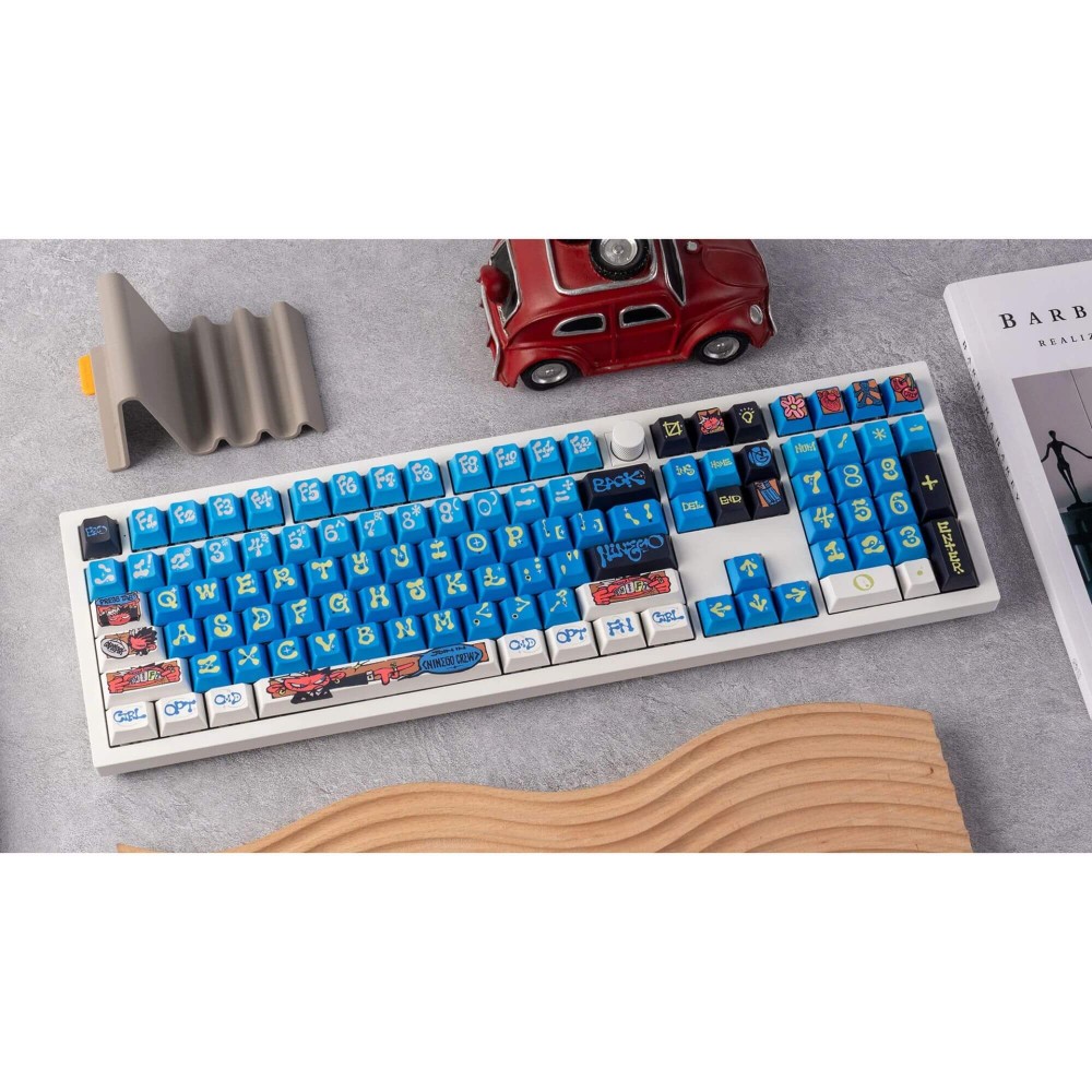 Keychron x NINEGO Blue Cherry PBT Keycap Set – 140 Keys