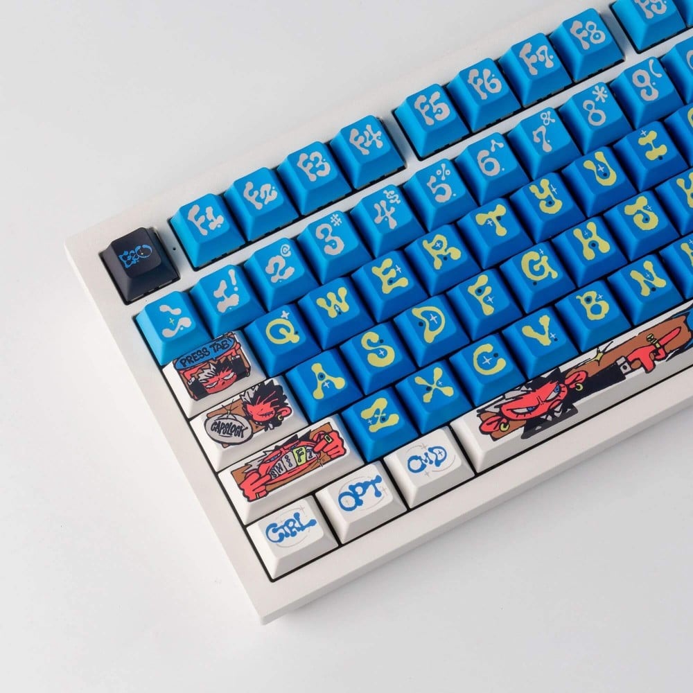 Keychron x NINEGO Blue Cherry PBT Keycap Set – 140 Keys