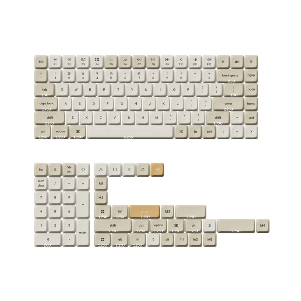 Keychron Low Profile PBT LSA Keycap Set V2 Camel