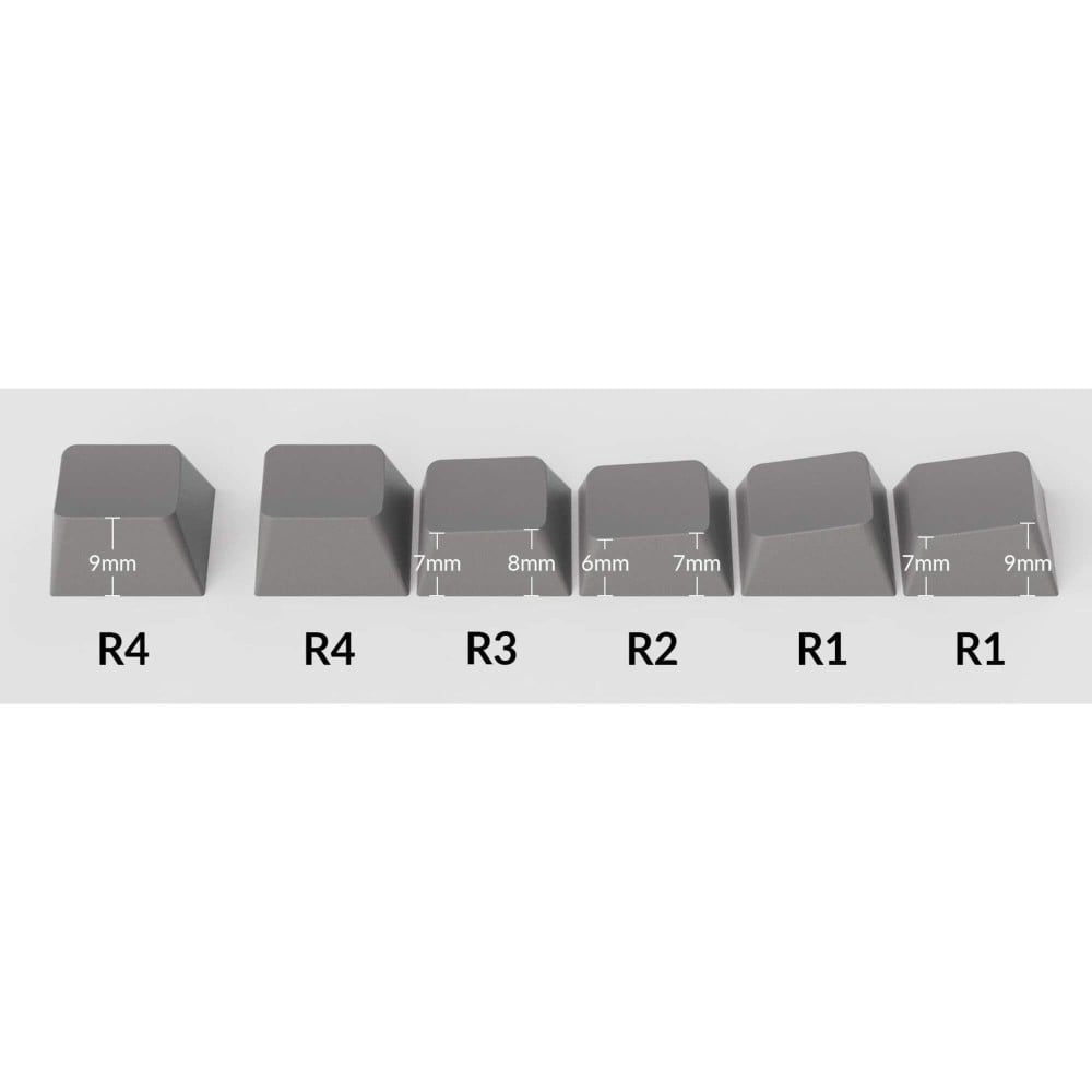 Cherry Profile Double Shot PBT Keycap Set Bleu Noir Jaune – 143 touches