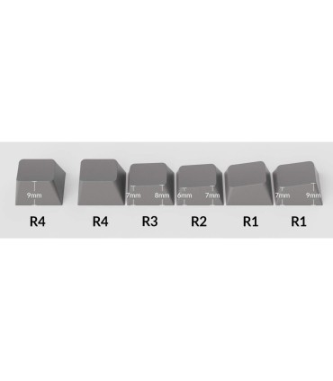 Cherry Profile Double Shot PBT Keycap Set Bleu Noir Jaune – 143 touches