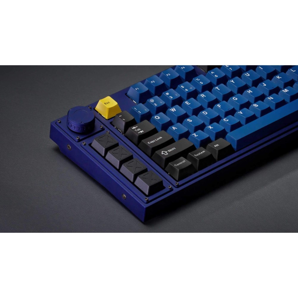 Cherry Profile Double Shot PBT Keycap Set Bleu Noir Jaune – 143 touches