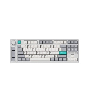Cherry Profile Double Shot PBT Keycap Set Gris Blanc Menthe – 143 touches