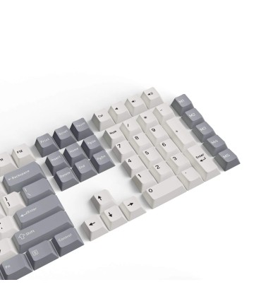 Cherry Profile Double Shot PBT Keycap Set Gris Blanc Menthe – 143 touches