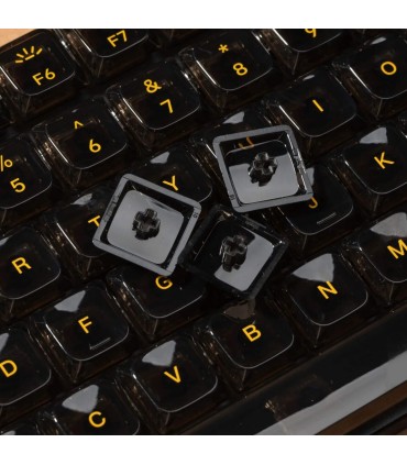 Keychron Black Transparent Low Profile LSA Keycap Set (130 Tasten)