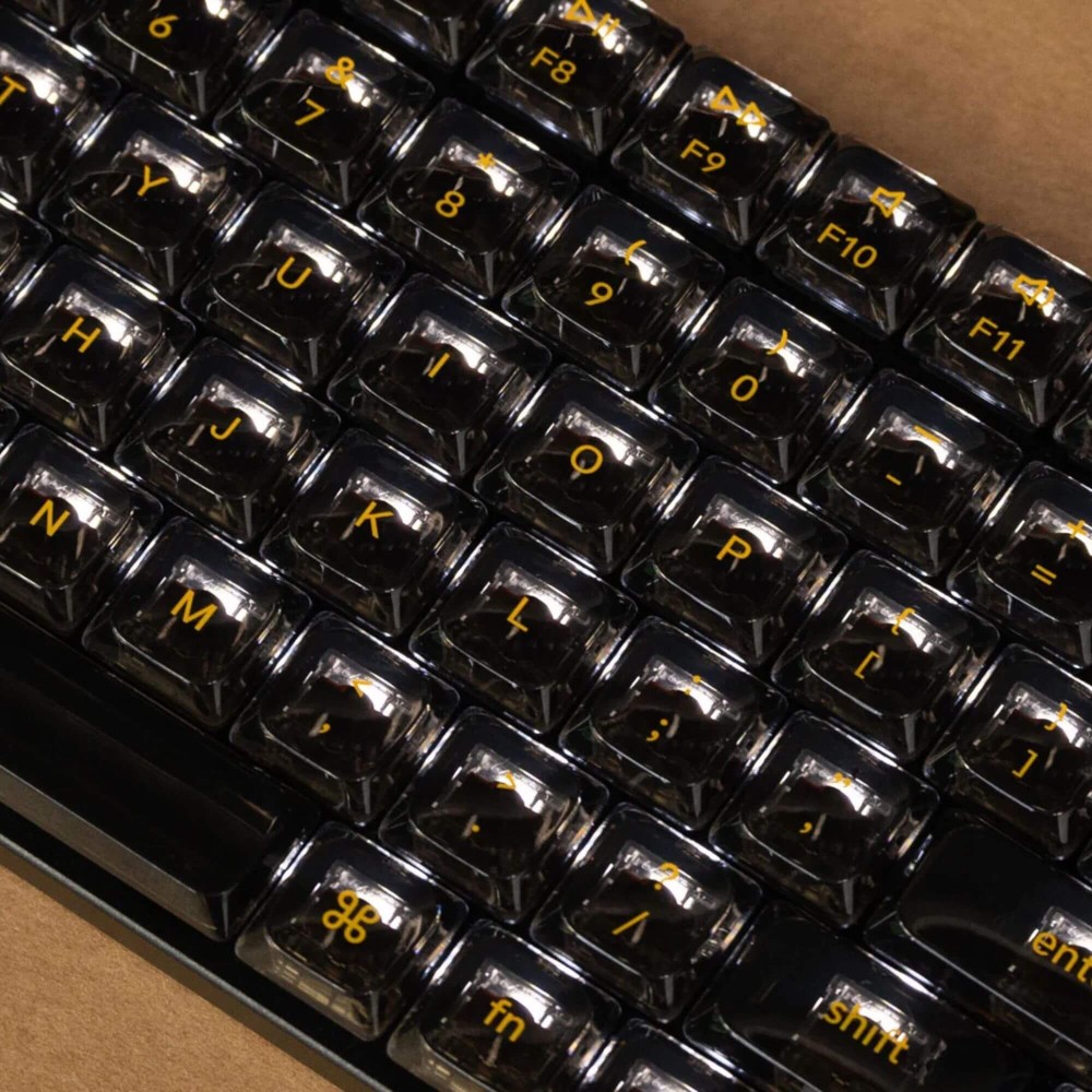 Keychron Noir Transparent Low Profile LSA Keycap Set (130 touches)