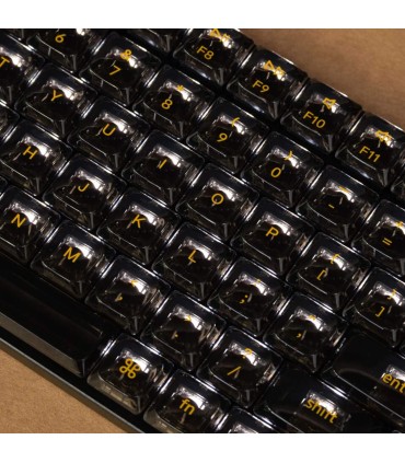 Keychron Black Transparent Low Profile LSA Keycap Set (130 Tasten)