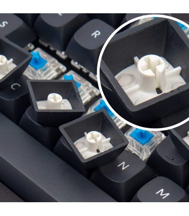 Keychron Double Shot PBT OSA Full Set Keycap Set White on Black 141 Keys