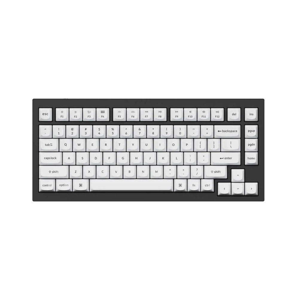Keychron Double Shot PBT OSA Full Set Keycap Set Black on White 141 Keys