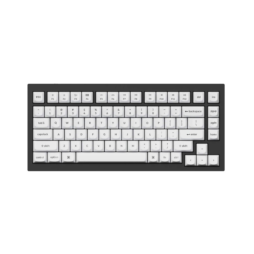 Keychron Double Shot PBT OSA Full Set Keycap Set Noir sur Blanc 141 touches