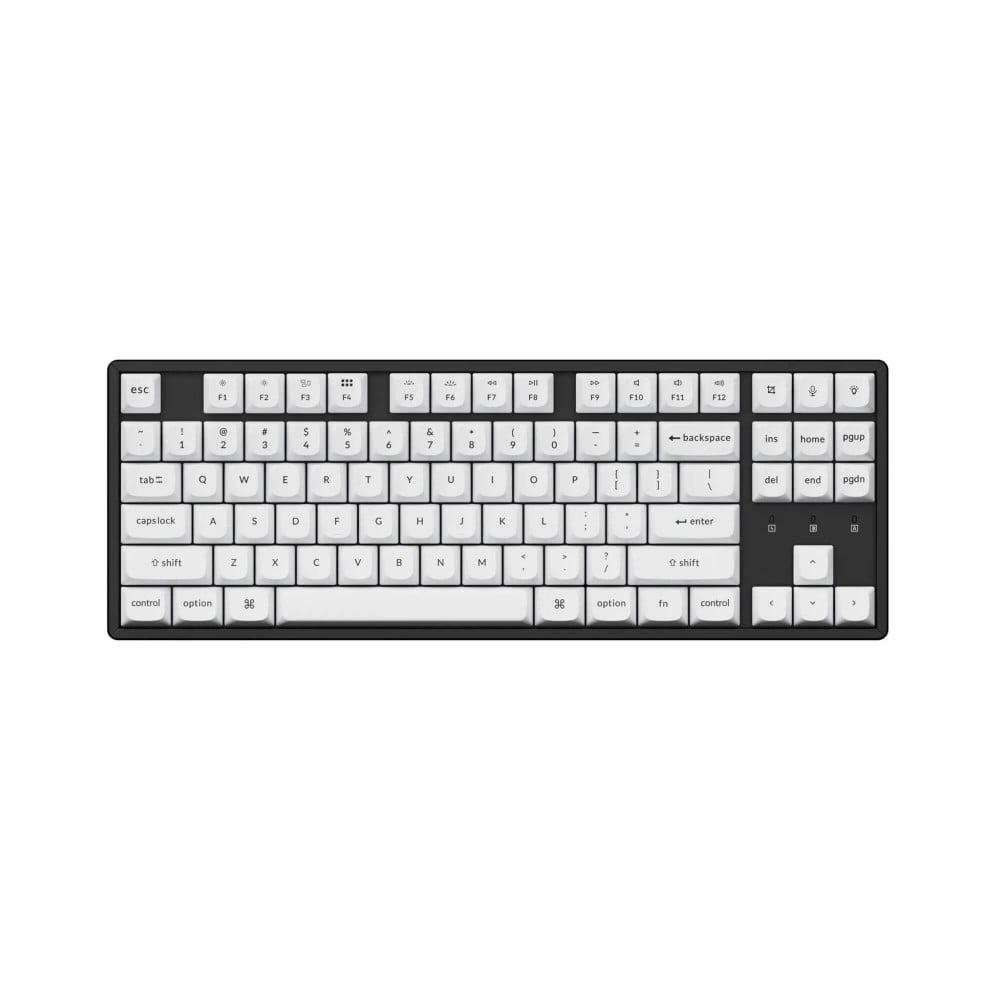 Keychron Double Shot PBT OSA Full Set Keycap Set Black on White 141 Keys
