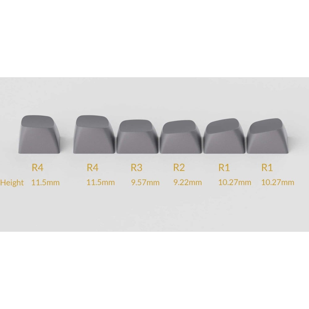 Keychron Double Shot PBT OSA Full Set Keycap Set Black on White 141 Keys