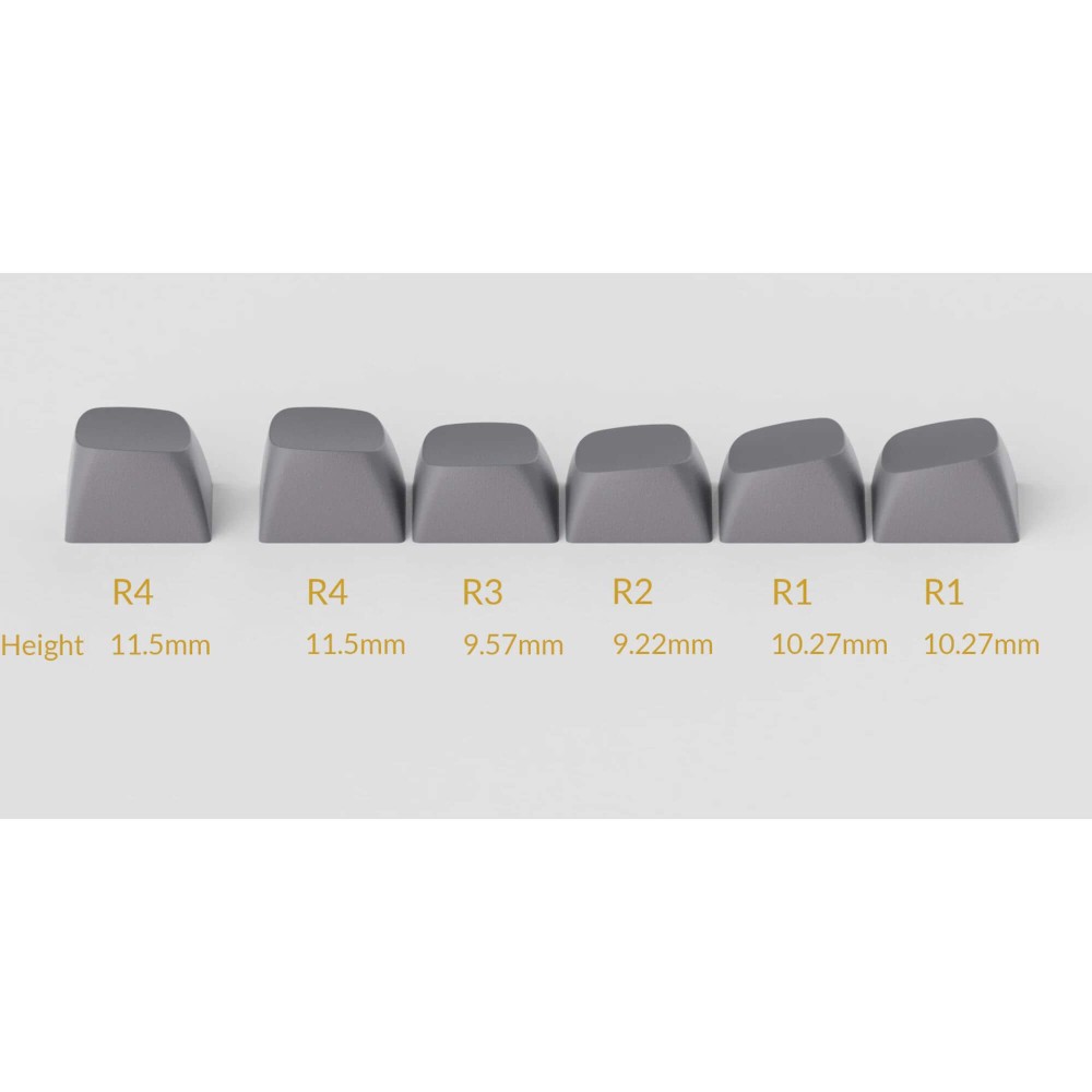 Keychron Double Shot PBT OSA Full Set Keycap Set Noir sur Blanc 141 touches