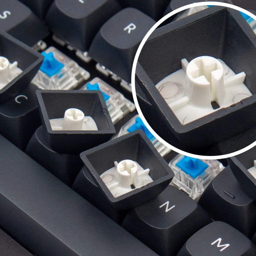 Keychron Double Shot PBT OSA Full Set Keycap Set Noir sur Blanc 141 touches