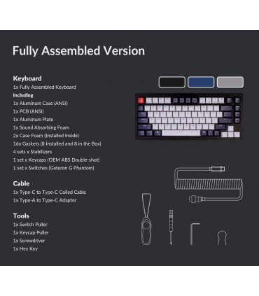 Keychron Q1 Blue QMK Hot-Swap Brown Switch (ANSI)