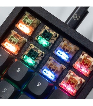 Keychron Camo Switch vert – linéaire, silencieux et compatible RGB