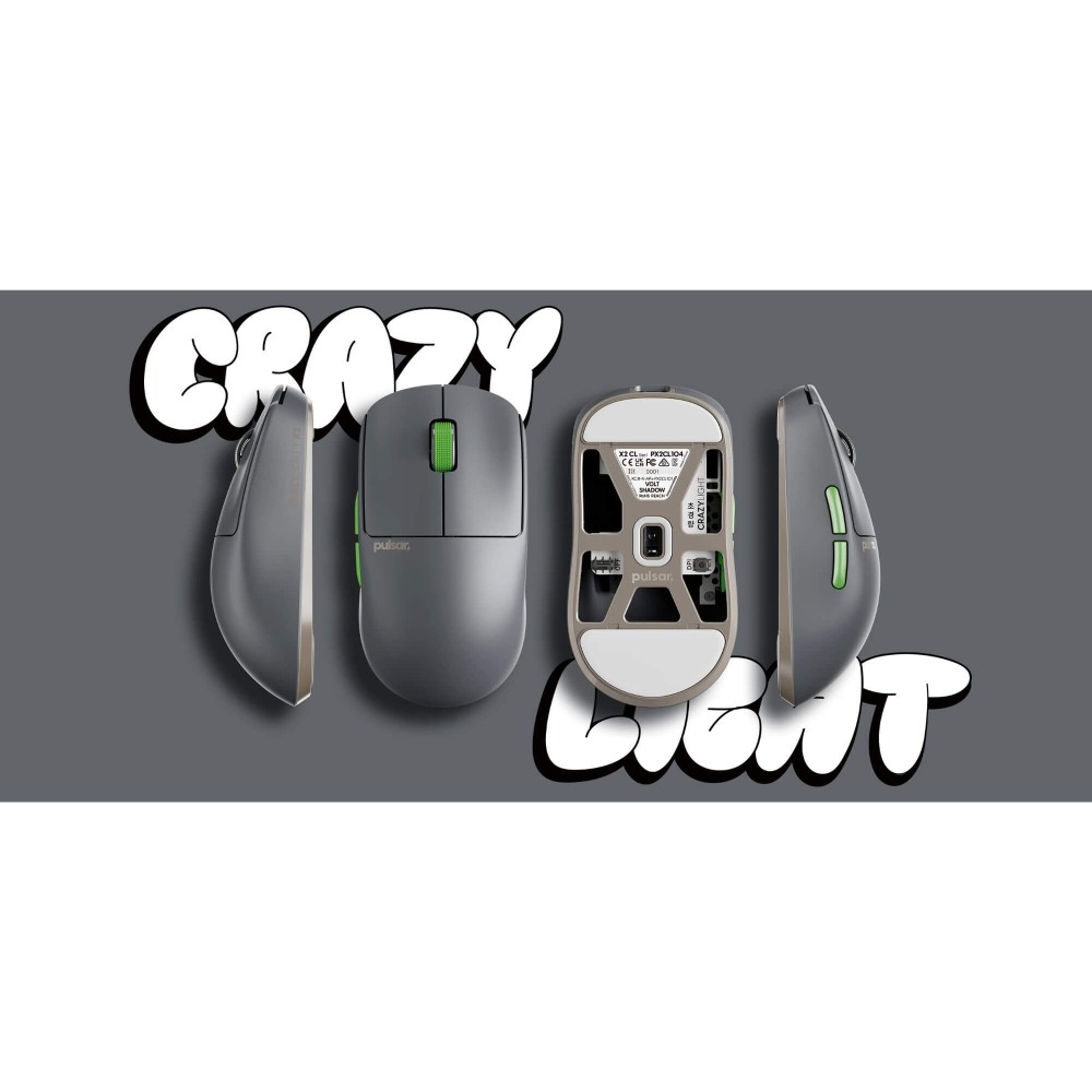 Pulsar X2 CrazyLight Volt Shadow Gaming Mouse 35g – 32K DPI, 8K Hz