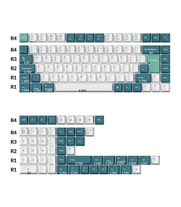 Keychron ISO-CH White Mint Keycap Set – Cherry Profile PBT