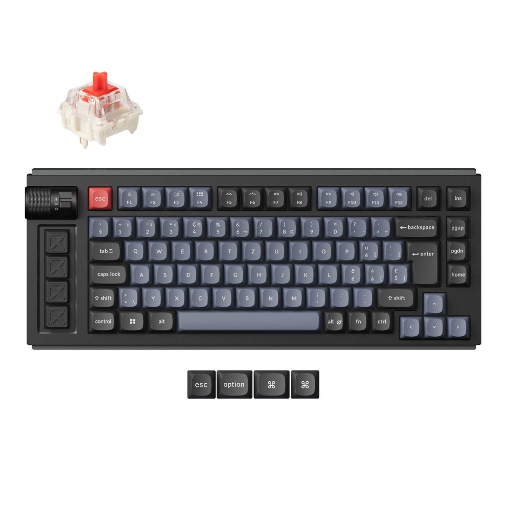 Lemokey L1 Black QMK Red Switch (ISO-CH)