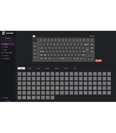 Clavier Lemokey L1 ISO-CH – Sans fil 75 % QMK VIA avec commutateurs Jupiter Red