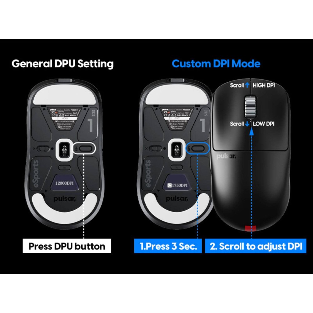 Pulsar X2 v3 eS Mini – 59 g eSports Gaming Mouse mit OLED & 8 K Polling