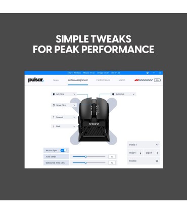 Souris de jeuPulsar LAB X2F – ultralégère, interrogation 8K, capteur XS-1