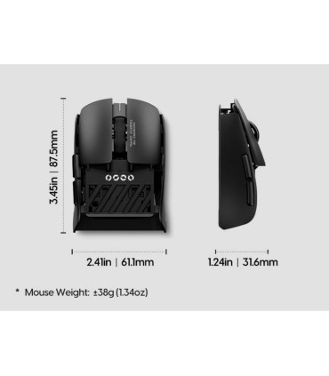 Souris de jeuPulsar LAB X2F – ultralégère, interrogation 8K, capteur XS-1