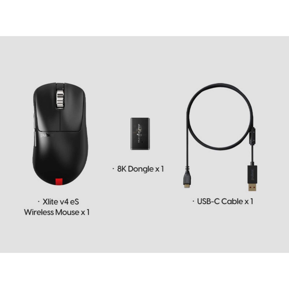 Pulsar Xlite v4 eS Mini – Souris de jeu eSports ultralégère avec OLED et 32 000 DPI