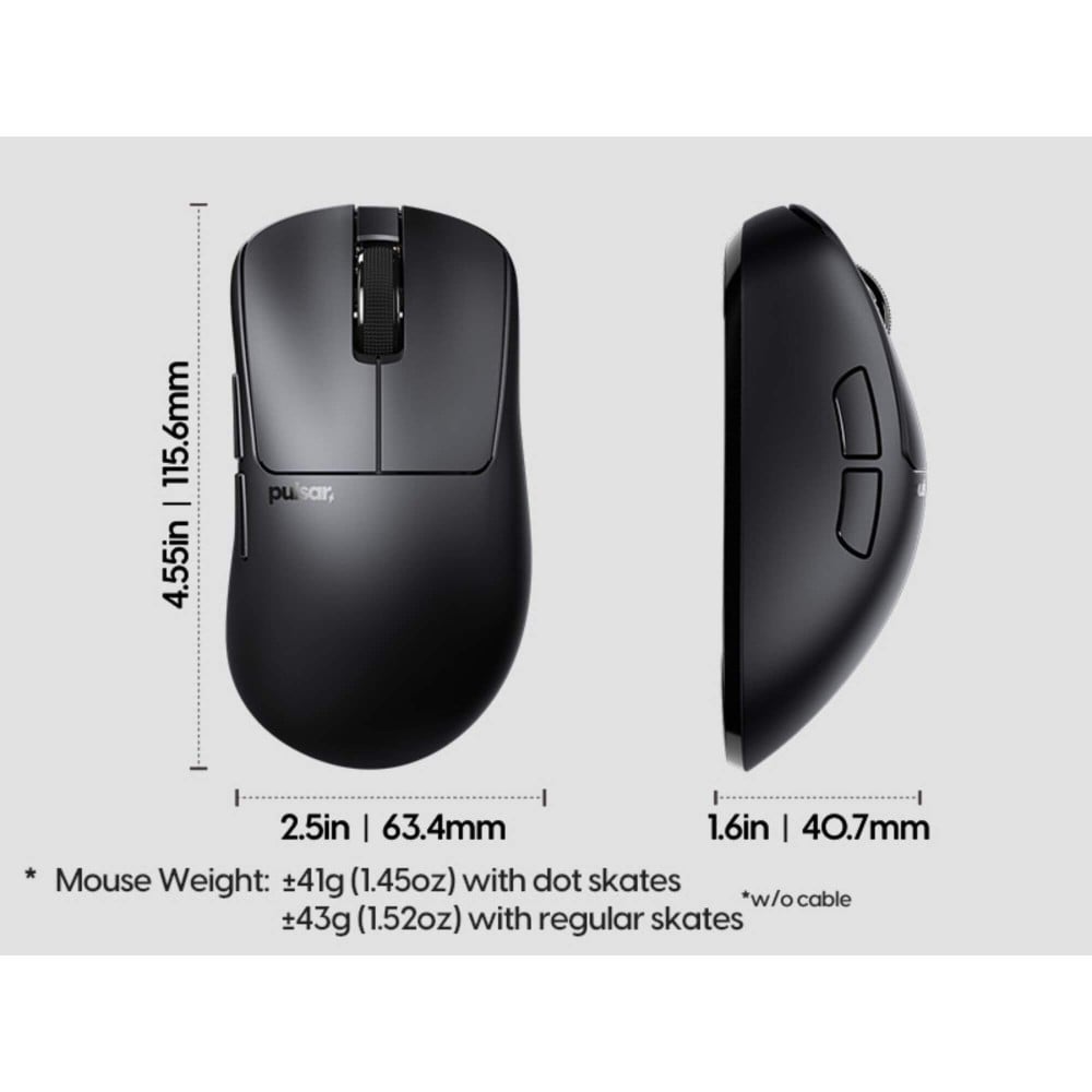 Pulsar Xlite CrazyLight Mini – 41 g ultraleichte Gaming Maus mit XS-1 Sensor