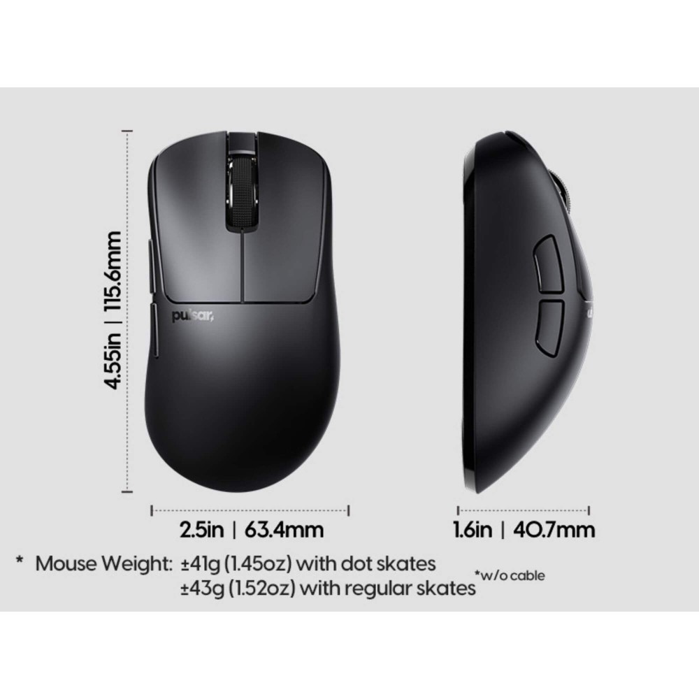 Pulsar Xlite CrazyLight Mini - Souris de jeu ultralégère 41g avec capteur XS-1
