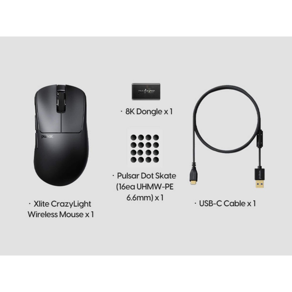 Pulsar Xlite CrazyLight Mini – 41 g ultraleichte Gaming Maus mit XS-1 Sensor