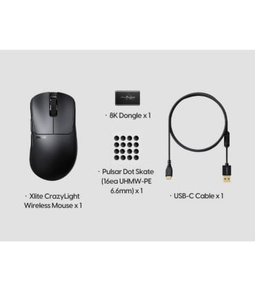 Pulsar Xlite CrazyLight Mini – 41 g ultraleichte Gaming Maus mit XS-1 Sensor