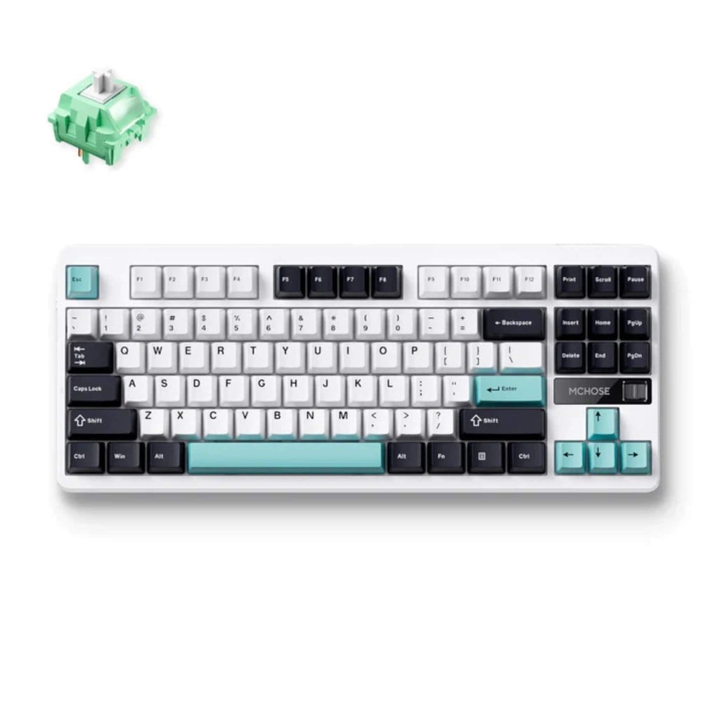MCHOSE G87 Mechanical Keyboard Cyan Blue