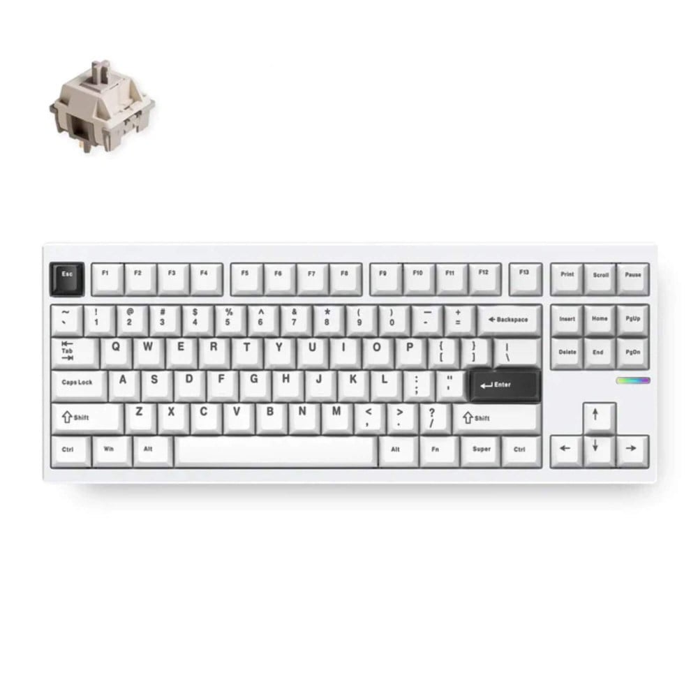 MCHOSE GX87 Ultra Full Aluminium CNC Keyboard White Elect
