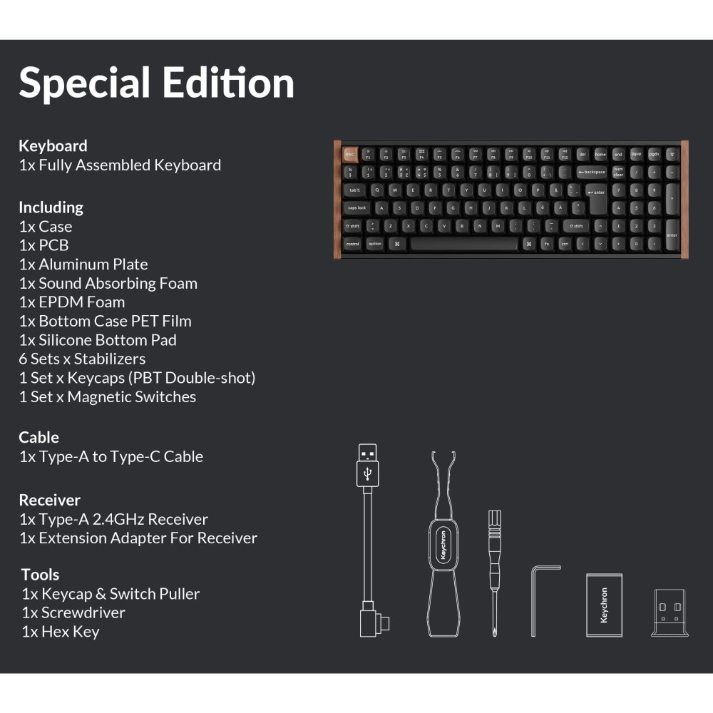 Keychron K4 HE ISO CH – Clavier sans fil à effet Hall