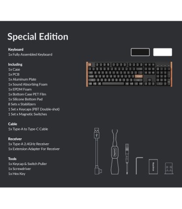 Keychron K10 HE ANSI – Clavier magnétique pleine grandeur avec interrupteurs Nebula