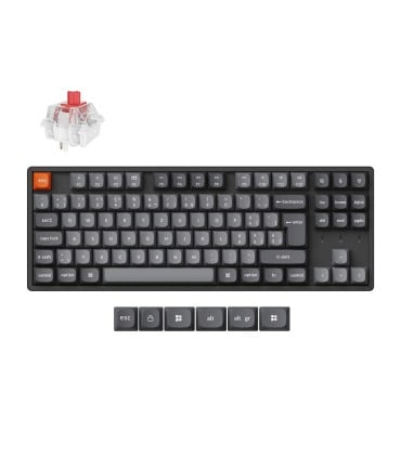 Keychron K8 Max ISO-CH – Aluminium TKL Keyboard with Super Red Switches