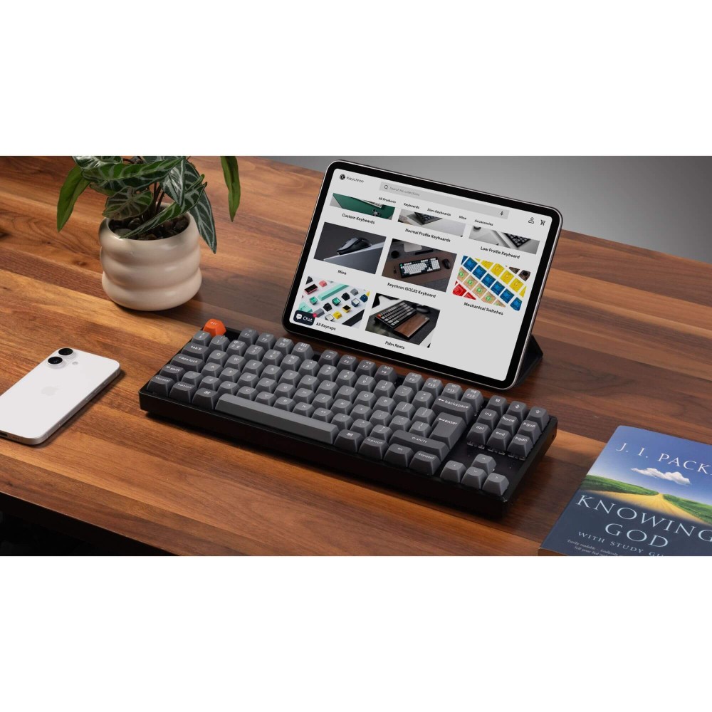 Keychron K8 Max ISO-CH – Aluminium TKL Keyboard with Super Red Switches